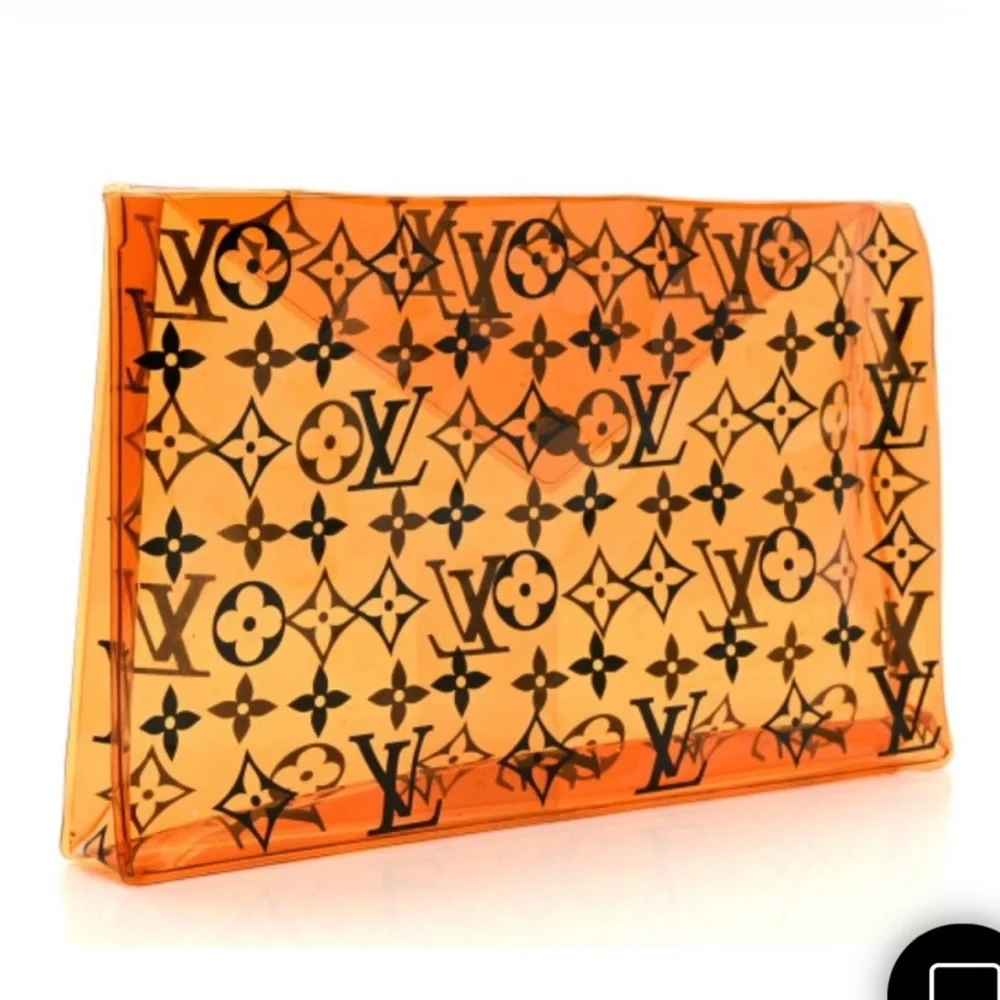 Authentic Louis Vuitton Monogram Clear Clutch Pouch